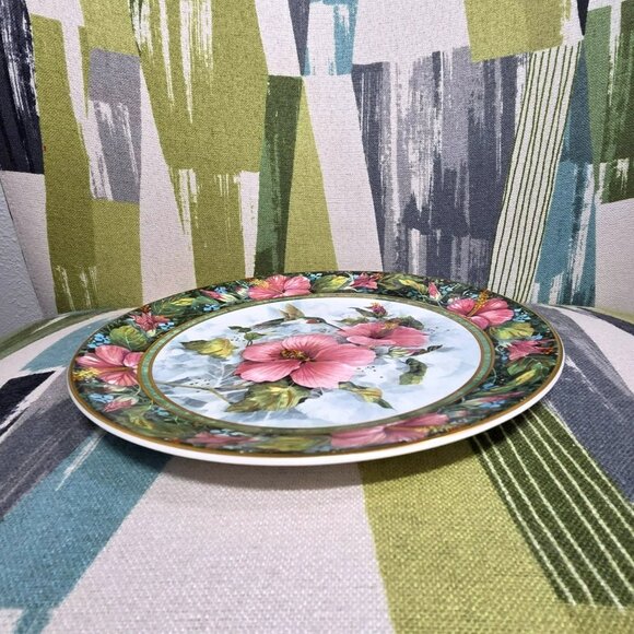 Franklin Mint Heirloom Royal Doulton Imperial Hummingbird LE Plate Collectible - Picture 9 of 10